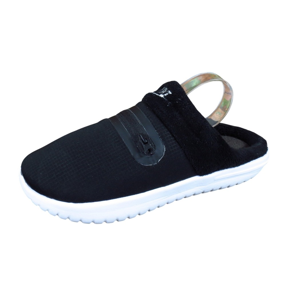 Nike Burrow Women Slipper Mules Size 7 Indoor Outdoor Comfort Black White - Picture 1 of 9